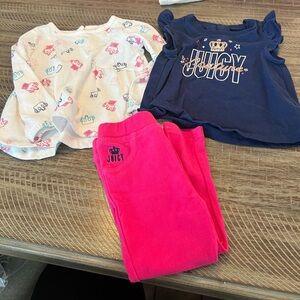 Juicy couture babygirl 18month 3 piece matching set